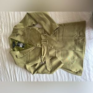 Mini long sleeve belted dress